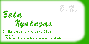 bela nyolczas business card
