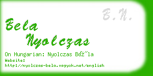 bela nyolczas business card